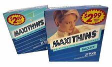 Lot Of 2 Vintage Maxithins 1989 & 1991 Regular Max Pad Boxes of 27 & 24 *NEW* picture
