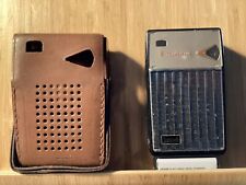 Linmark T-67 6 transistor radio, Japan-made, w/ leather case, working OK picture