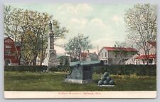 Soldiers Monument Defiance Ohio OH Cannon Cannonballs Vintage Postcard picture
