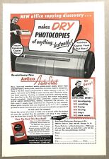 Vintage 1952 Original Print Ad Full Page - Apeco - Dry Photocopies picture