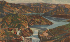 Arrow Rock Dam along Boise River in Scenic Idaho Linen Vintage Post Card picture