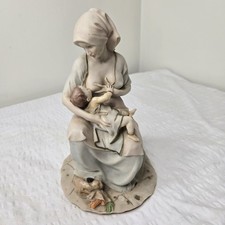 Giuseppe Armani Maternity Nursing Mother Breast Feeding Marble Sculpture Figure picture
