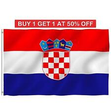 5X3FT Croatia Flag Large Croatian National World Cup Football Sports Fan Support picture