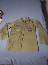 RARE US Air Force 70's era 40TH Aeromedevac Squad Shirt WOMENS size 14 L Uniform picture