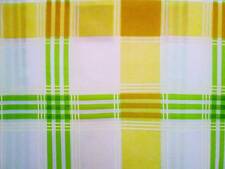 Fabric Mid Century Poly Blend Drapery Curtain SHEER Plaid LIME Yellow Gold 43x96 picture