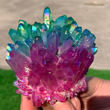 387G  Colorful titaniun Bismuth silicon cluster Phantom Quartz Crystal Minera picture