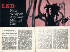 LSD 1961 NEW WEAPON AGAINST MENTAL ILLNESS FEATURE * DELYSID SANDOZ ACID & ART picture