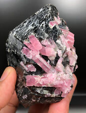 603 Grams Very Nice Quality Tourmaline Bunch Crystals Specimen with Quartz Afgha picture