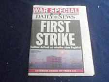 2003 MARCH 20 NEW YORK DAILY NEWS NEWSPAPER - FIRST STRIKE-WAR ON IRAQ - NP 5668 picture