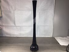 Vintage Large Black Vase (19.75 In Tall X 3.5 In At Base) picture