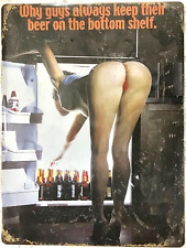 FREE SHIPPING BUY or make OFFER B4 it’s SOLD Beer sexy girl 12x16 new TIN SIGN picture