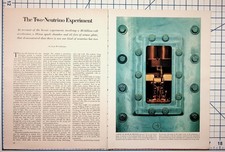Two-Neutrino Experiment Leon Lederman Physics Article Vintage Brookhaven Lab picture
