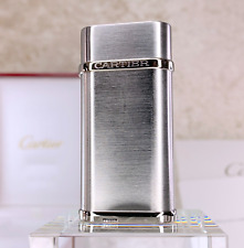 Cartier Gas Lighter Brushed Silver & Platinum Finish with Case & Papers picture