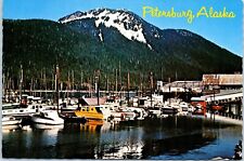 Petersburg Harbor with Peterburg Mountain in the Background, Alaska Postcard picture