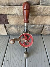 Wood Handle Vintage Eggbeater Hand Crank Drill picture