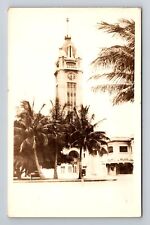 Honolulu HI-Hawaii RPPC, Aloha Tower, Real Photo c1930 Vintage Postcard picture