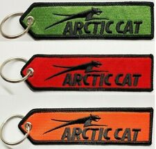 Arctic Cat Off road ATV Snowmobiles Double Sided Embroidered Keychain Tag  picture
