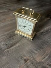 Vintage Howard Miller  Westminster Chime Brass Desk Clock Working 612-735 picture