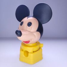 Vintage Walt Disney Gum Ball Dispenser 1968 Mickey Mouse Yellow Hasbro picture