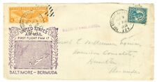 1938 PANAM FLIGHT COVER HOT SPRINGS TO BALTIMORE TO BERMUDA CLIPPER SCARCE DISPT picture