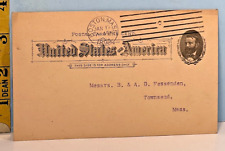 1894 USA Crown Brand Canned Goods Order Receipt & Pres. Grant Stamp Postcard picture