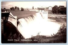 Menomonie Wisconsin WI Postcard RPPC Photo Cedar Falls Waterfall View c1940's picture