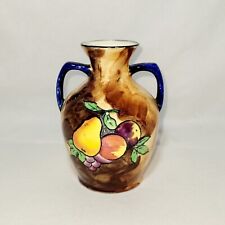 Hand Painted Luscious H & K Tunstall Viola Pattern Twin Handled Signed Vase picture