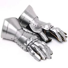 New Antique Medieval Knight Armor Gloves Warrior Gauntlets Combat Gauntlet Metal picture