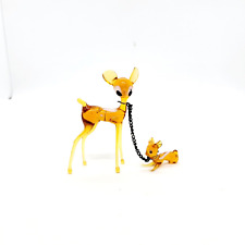 Vintage Glass Deer With Fawn Figurine picture