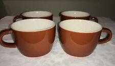 MIKASA COLOR COMPLEMENTS VTG JAPAN  #C3850 NATURAL TERRACOTTA LOT OF 4 FLAT CUPS picture