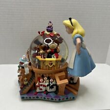 Disney Snow Globe Alice In Wonderland 50th Anniversary Wind-Up Music Alice Trial picture