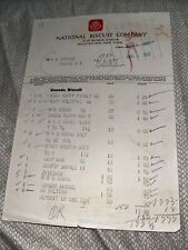 Antique 1922 National Biscuit Company Nabisco Invoice - Barnum Animal Crackers picture