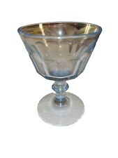 Vintage Light Blue Depression Wine Glass Stemware picture