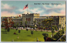 Linen Postcard~ Bond Hall Citadel~ Military College~ Charleston, South Carolina picture