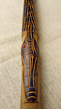 Handcarved Wooden Crocodile Walking Stick From Trinidad picture