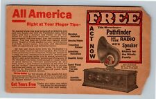 Advertising PATHFINDER SIX TUBE RADIO SPEAKER Chicago Illinois Vintage Postcard picture