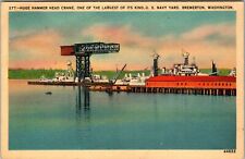 Bremerton WA-Washington, Hammer Head Crane, Vintage Postcard picture