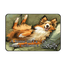 Sheltie Magnet A Home Isn't A Home Watercolor Illustration Sheltie Family Gift picture