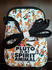 Disney Pluto "Is My Spirit Animal" Small Crossbody Shoulder Bag Zip Pouch picture