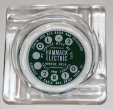 HAMMACK ELECTRIC Oklahoma vintage glass advertising ashtray picture