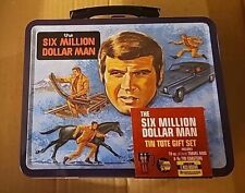 The Six Million Dollar Man Lunch Box With Travel Mug, Key Chain, $ Coasters New picture