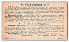 Postal Card Rein Schwindel Madison Medicine Co. Kidney Liver Affections c1905 picture