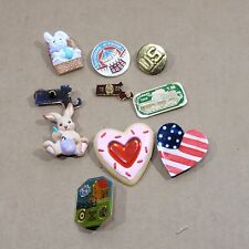Vintage Metal plastic Lapel pinback Hat Pin mixed Lot Of 10 picture