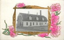 c1908 Postcard; Creamery, Dows IA, Embossed Floral Vignette, Unposted picture