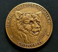 North American Hunting Club Collectors Medallion Coin NAHC Brass Grizzly Bear picture