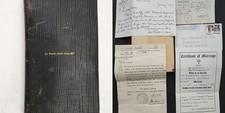 WWI WWII hancock nh NAVY CAPT FRED CERES MD Military Papers Wallet Obit Letters picture