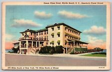 Postcard Ocean Plaza Hotel, Myrtle Beach SC linen C66 picture