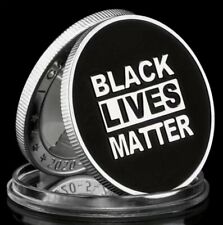 Black Lives Matter BLM Commemorative George Floyd Coin in Capsule, Velvet Bag picture