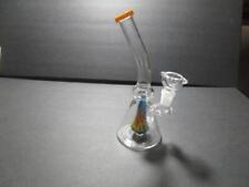 7 3/4 Glass  Hookah Tobacco Water Pipe Wig Wag Percolator Orange Ring Mouth picture