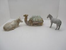 Vintage 1991 ENESCO Porcelain Nativity Animal Figurines Camel Cow & Donkey picture